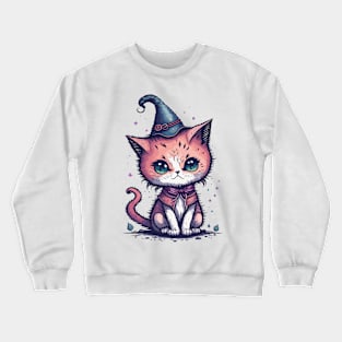Cute Kawaii Witch Cat Crewneck Sweatshirt